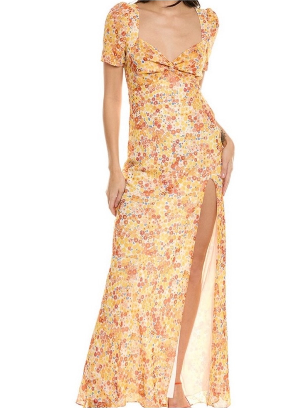 STAUD Lea Maxi Dress with Side Slit